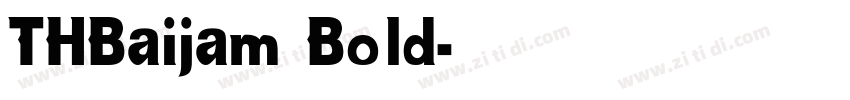 THBaijam Bold字体转换